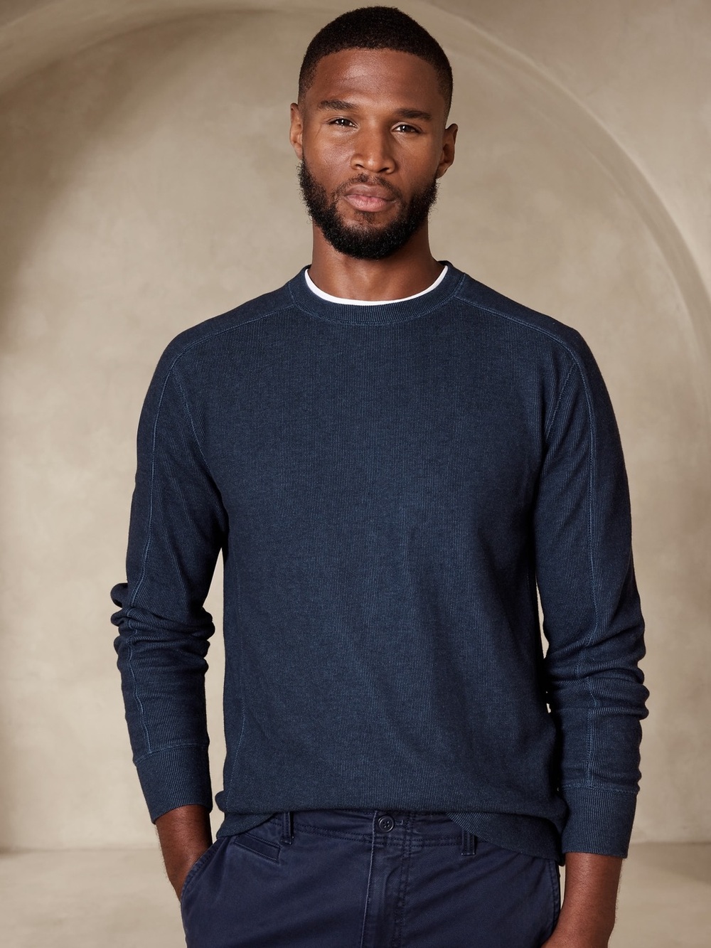 Banana Republic Brushed Ribbed Shirt
Color: Blue Heather